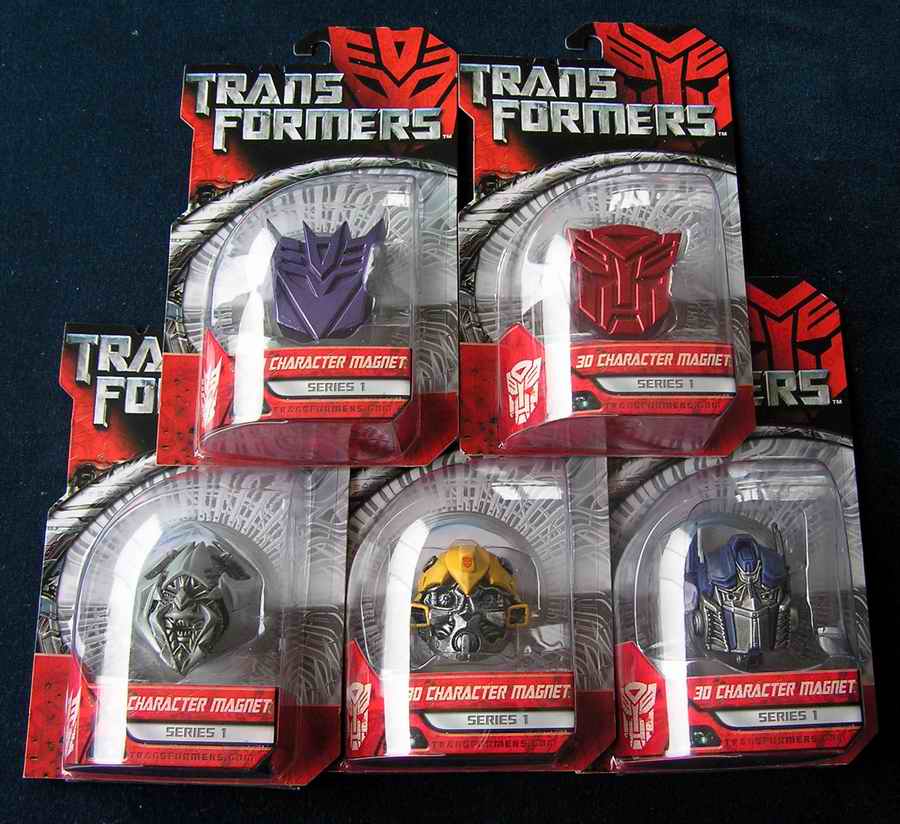 Transformers Movie Collector's Magnet Head Set of 5